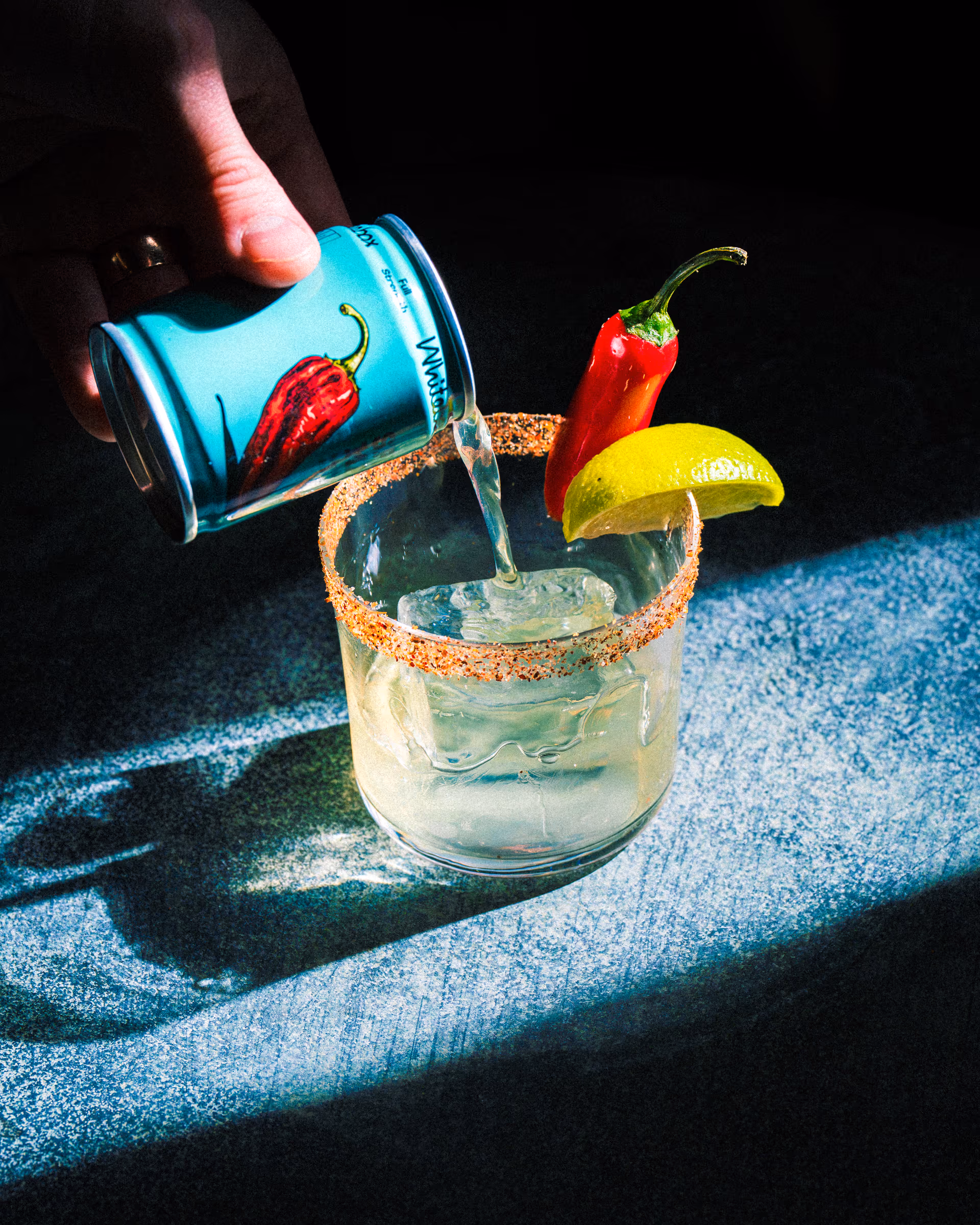 Whitebox Spicy Margarita serve